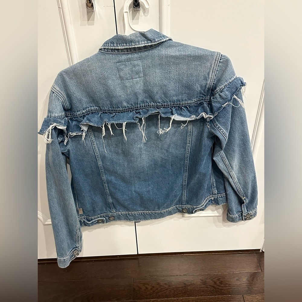 Paige Denim Ruffle Jacket size medium - Picture 2 of 3